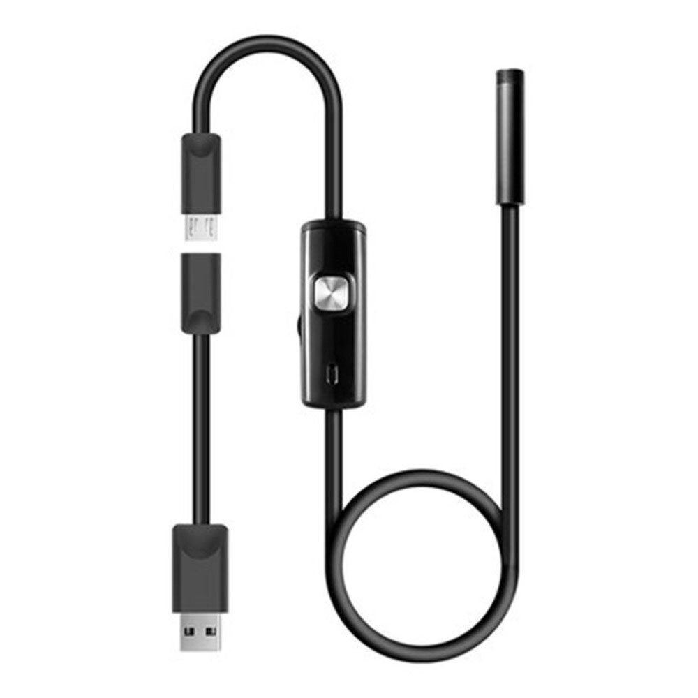 Endoscopio práctico para teléfono móvil, 5,5mm, fotos, 30W, plástico metálico, vídeo en tiempo Real, cuchara para oreja, cámara de inspección por boroscopio
