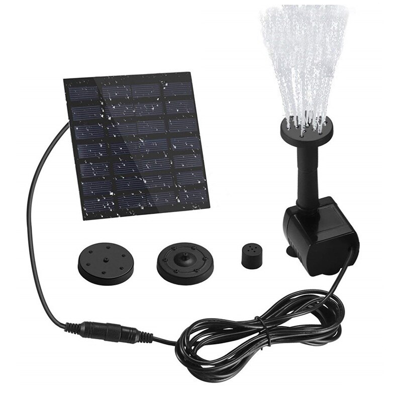 Solar trädgård fontäner vattenfall trädgård fontän pump 9v 220l/ h solenergi fågel bad fontän vatten pump flytande fontän