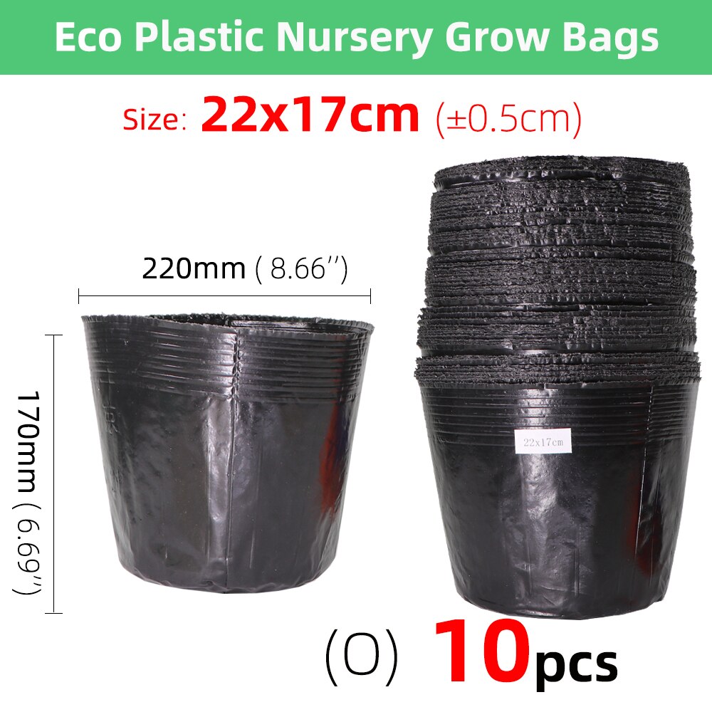 5-100pcs 16 Sizes Disposable Plastic Planting Flower Pot Nutrition Bowl Seedling Cup Black Seedling Box Home Garden Grow Bags: Brown