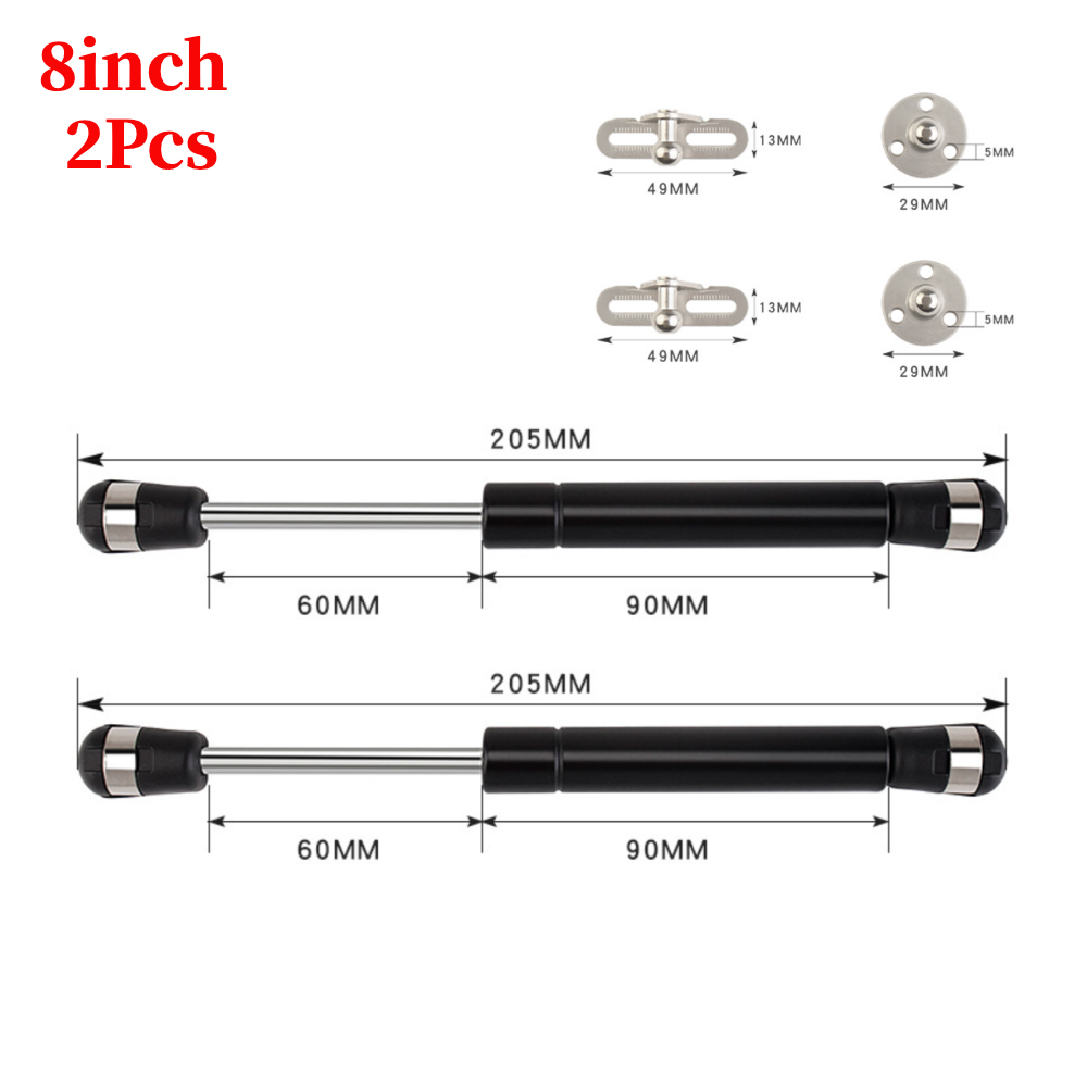 Amortiguadores de Gas para puerta de armario, soporte de tapa de resorte de Gas de 100N/10KG, accesorios de Gas, amortiguadores, bisagra hidráulica para armario de cocina, 2/4 Uds.: Beige