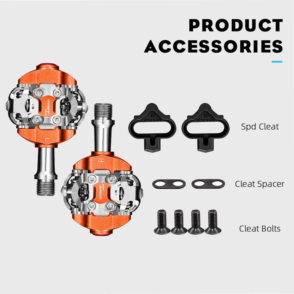 RYET MTB Pedal SPD Clipless Ultralight Mountain Bike Pedals Bicycle Dual Platform Footboard Clipless Cycling Bike Parts