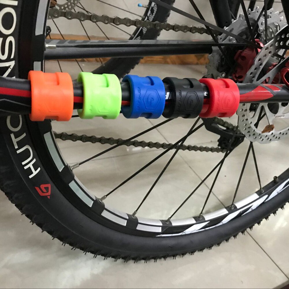 Explosion Vélo VTT Arrière Fourche Fourche Avant en caoutchouc Anti-collision de Protection Anneau Anneau de Chaîne VTT Équipement