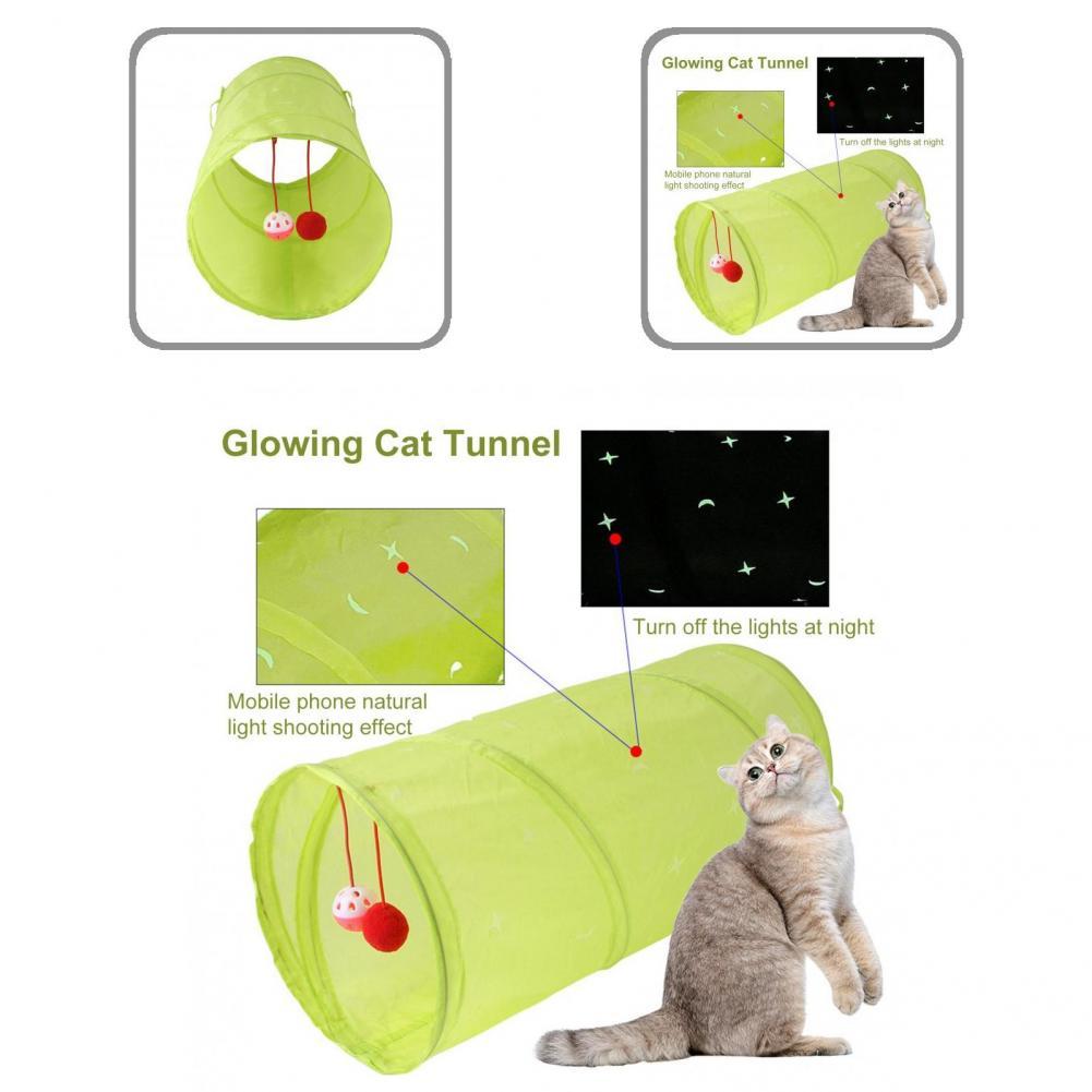 Inklapbare Interessante Kat Spelen Buis Speelgoed Milieuvriendelijke Kat Buis Speelgoed Lichtgevende Kat Levert