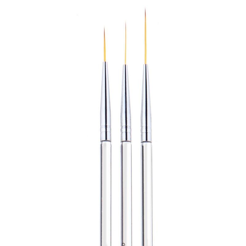 3PC/Set Acrylic Nail Pen Sequin Painting Brushes Nail Art Pen Drawing Dotting Brush Manicure Tool Nail Care Tool