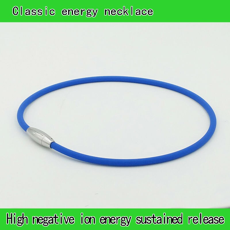 south silicon titanium necklace titanium steel magnetic buckle health energy silico: blue / 50cm