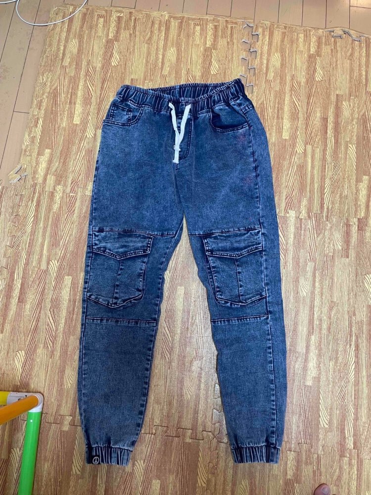 Herre jeans med sidelommer denim herre bukser slim fit jeans herre slim elastiske talje bukser calca motociclista