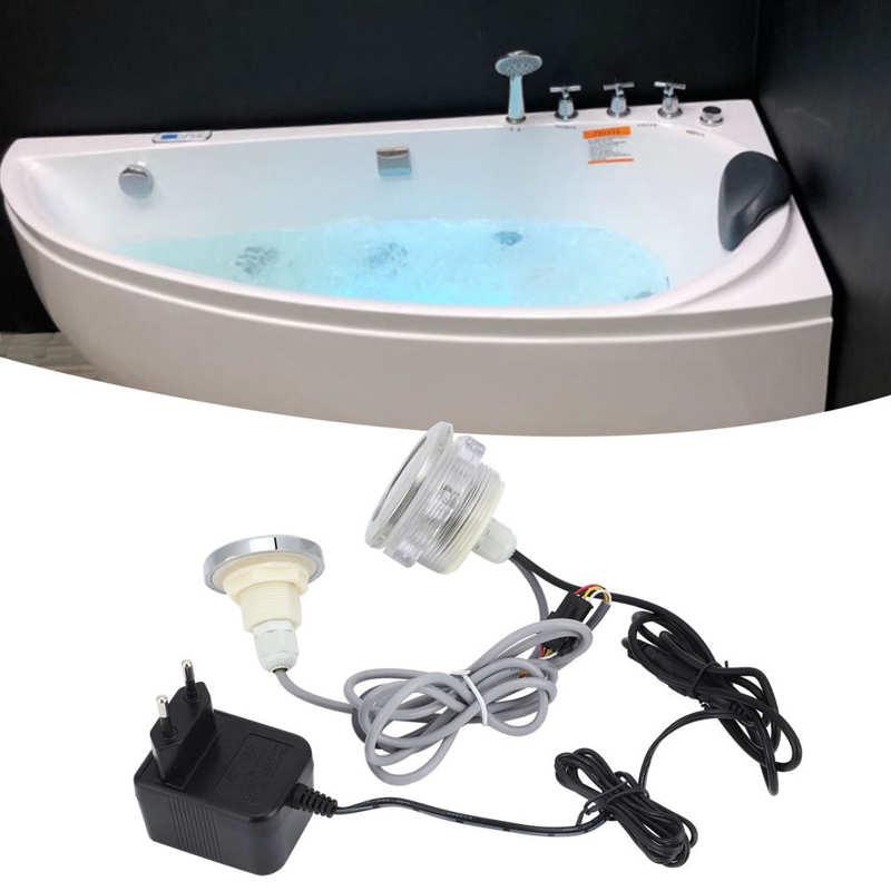 feuille Colorful Underwater Lights 12V Waterproof LED Lamp with Controller for Pool Tub EU 230-240V skimmer