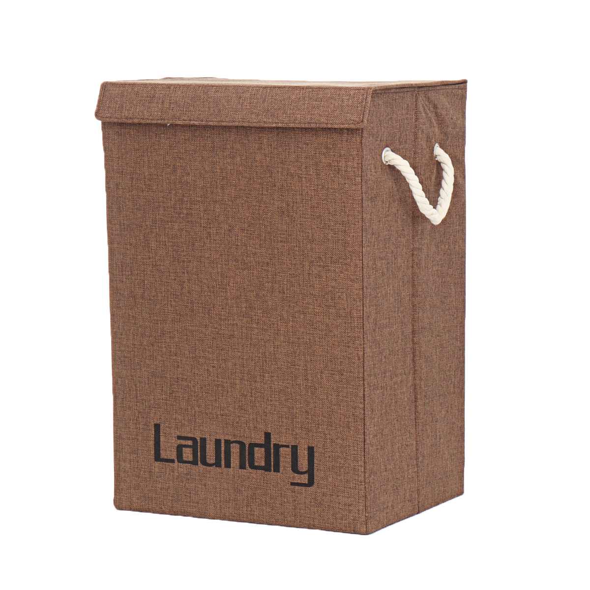 Large Laundry Basket Storage Rattan Style Foldable Basket Laundry Basket Organizer For Dirty Clothes Laundry Hamper sorter: Chocolate