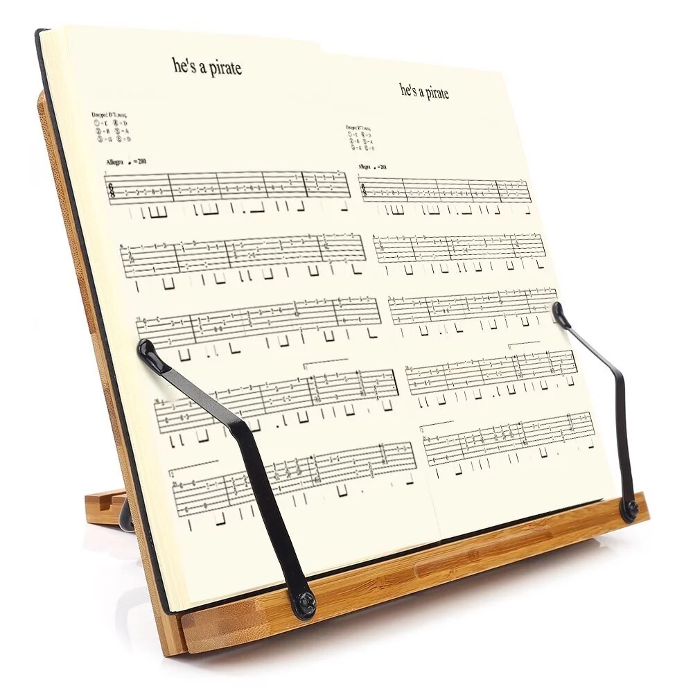 Bogreol læring hylde justerbar bogholder bambus kogebog læsebord bærbar robust letvægts bogstand lærebøger