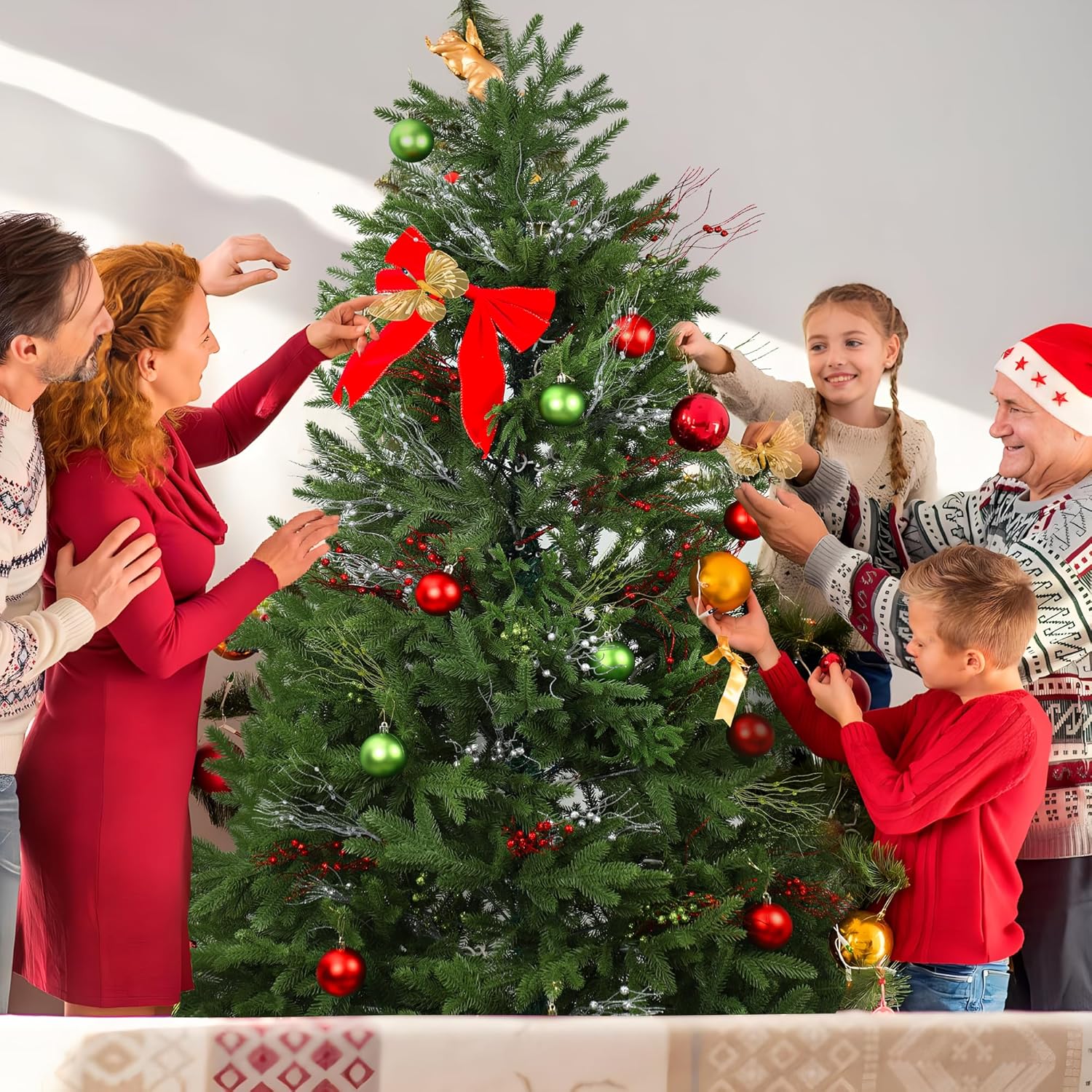 15 stuks kerstversiering glitter bessen kunstbloemen boeket kerstboom ornamenten voor thuis nieuwjaar navidad cadeau decor