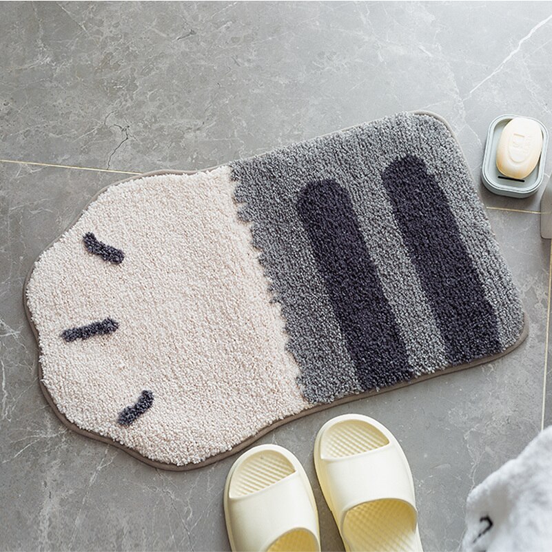 Kawaii cat paw tecknad badmatta toalett bekväm entrématta vattenabsorption halkfri matta matta sovrum barnrumsmattor