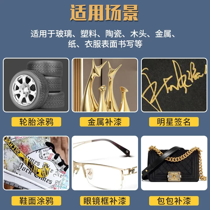 Czarno-białe pisaki olejne, znacznik permanentny robić metalu, drewna, płótna, tkaniny, plastiku, opon, szkła, wodoodporny