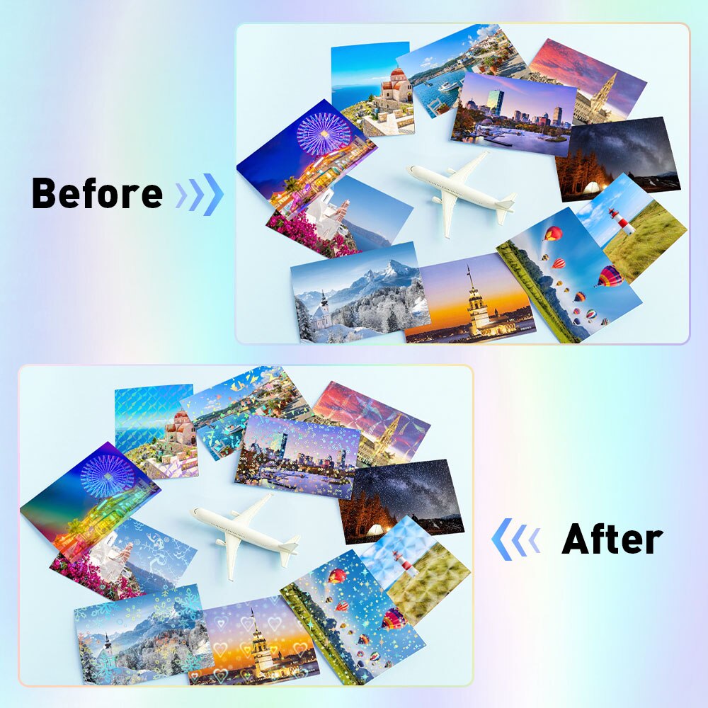 10 blätter Kalt Laminieren Film Papier A4 Blatt Selbst Klebstoff Aufkleber Schützen Foto Wasserdicht transparent Stern Laminierung Film