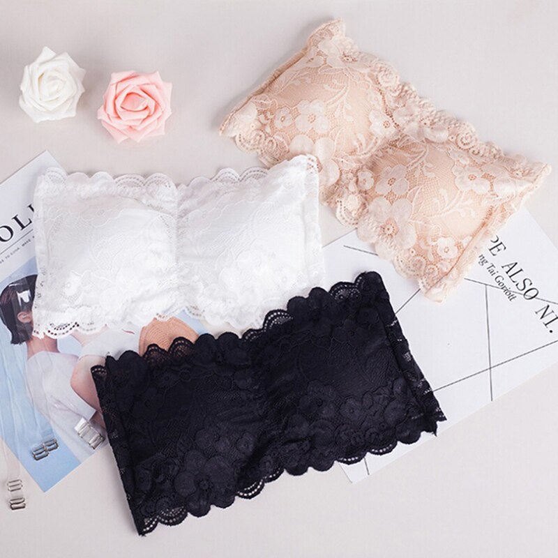 Lace Verpakt Borst Lace Ondergoed Vrouwtjes Vrouwen Brasserie Sexy Kant Tube Top Beha Sexy Voorkom Exposed Sport Ondergoed