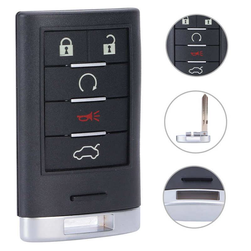 Smart Key Remote Key 5‑Button Replacement for CTS for Auto Parts