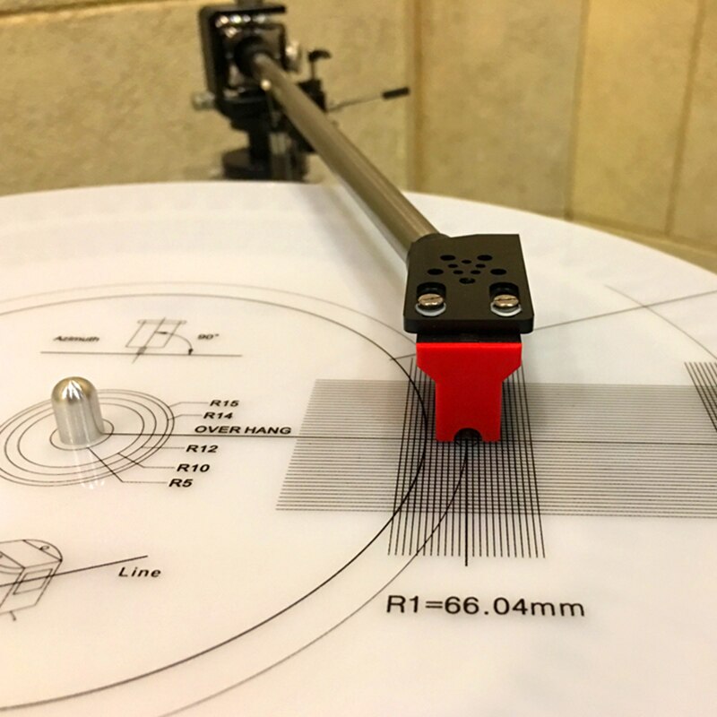 LP Vinyl Pickup Calibration / Distance Gauge Protractor Adjustment Tool Adjustment Ruler Turntable Accessories