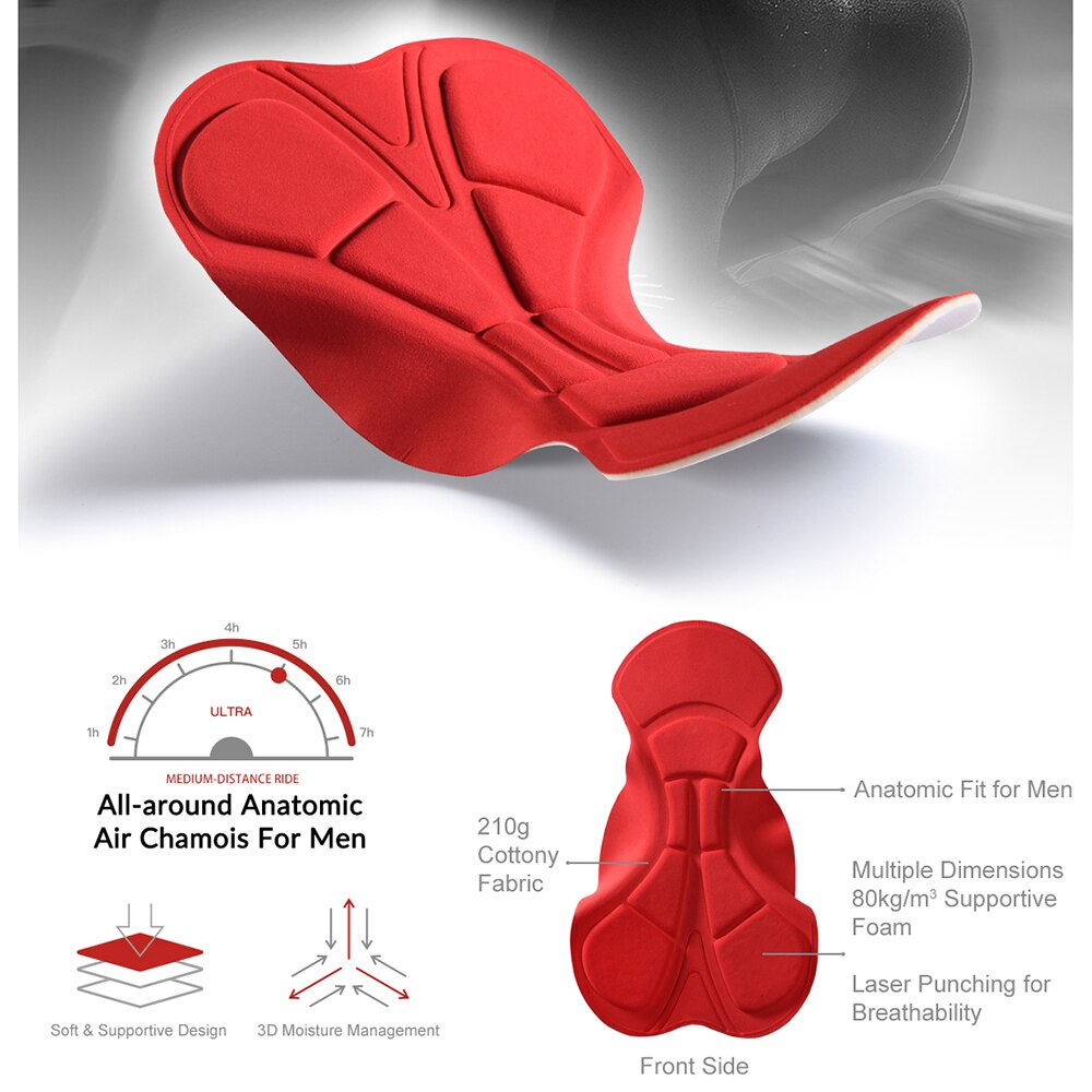 RION – cuissard de cyclisme pour hommes, collants résistants aux chocs avec rembourrage 3D