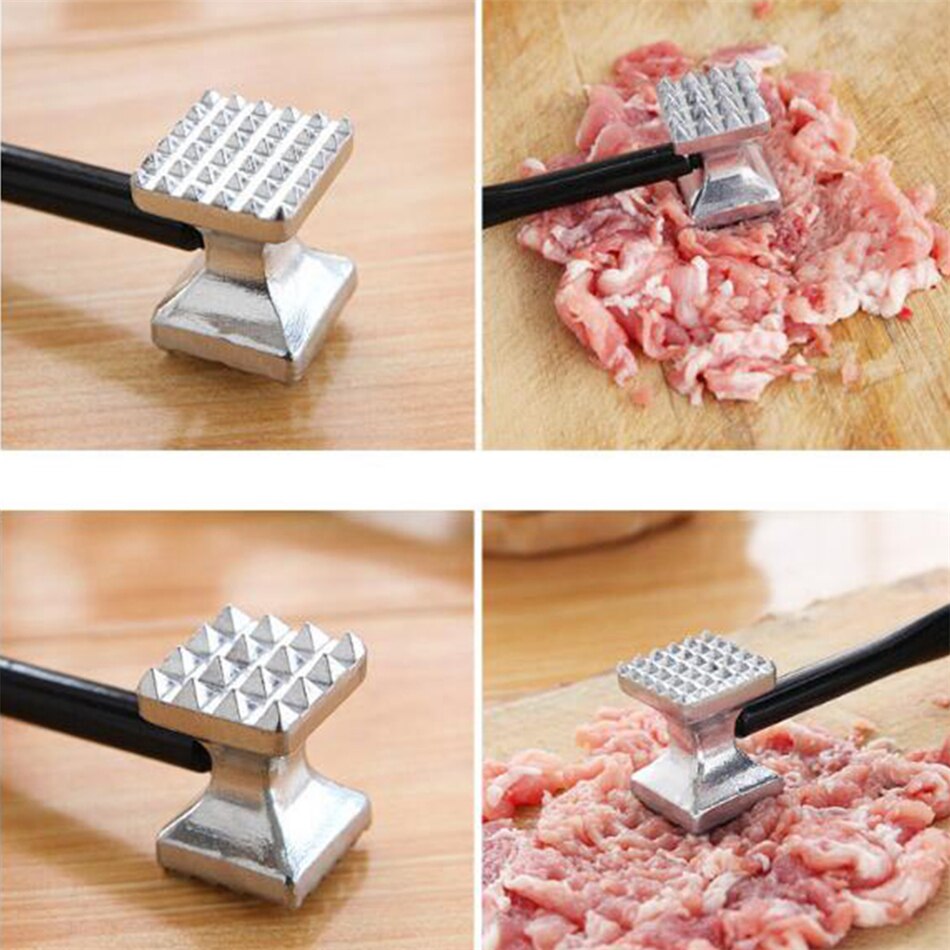 1PC Aluminum Alloy Loose Tenderizers Meat Hammer Pounders knock-sided for Steak Pork Kitchen Tools