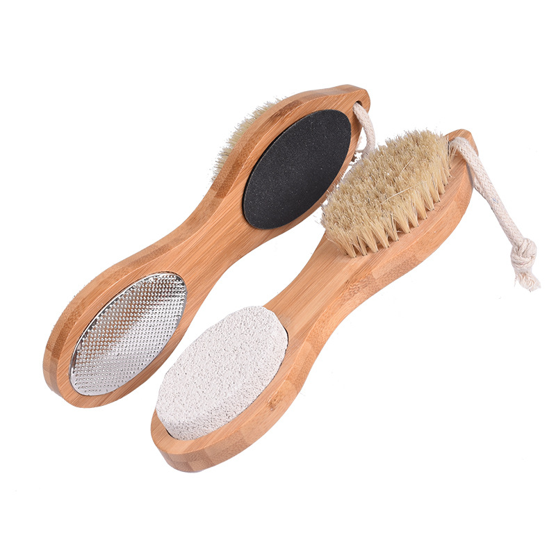 4 in 1 Piede Doccia Massaggio con Spazzola spazzola da bagno Del Corpo di Protezione pastiglie Piedi Piedi Strofinare Pietra Lavare I Piedi Pennello