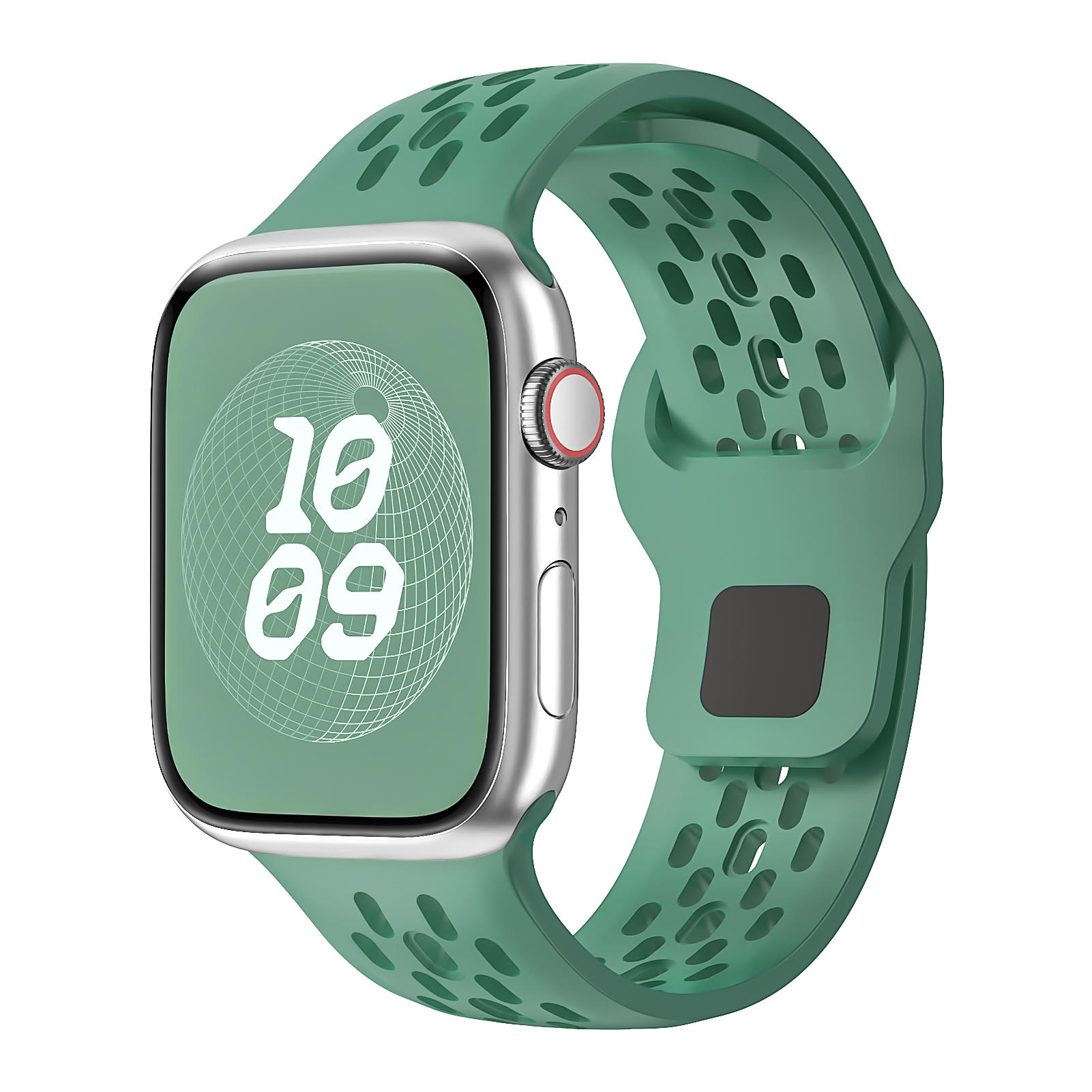Silikone rem til apple watch rem 45mm 41mm 44mm 49mm 40mm 38 42mm 46mm armbånd correa iwatch series 10 9 8 7 6 5 3 se ultra: Himmelsk blågrøn / 20mm