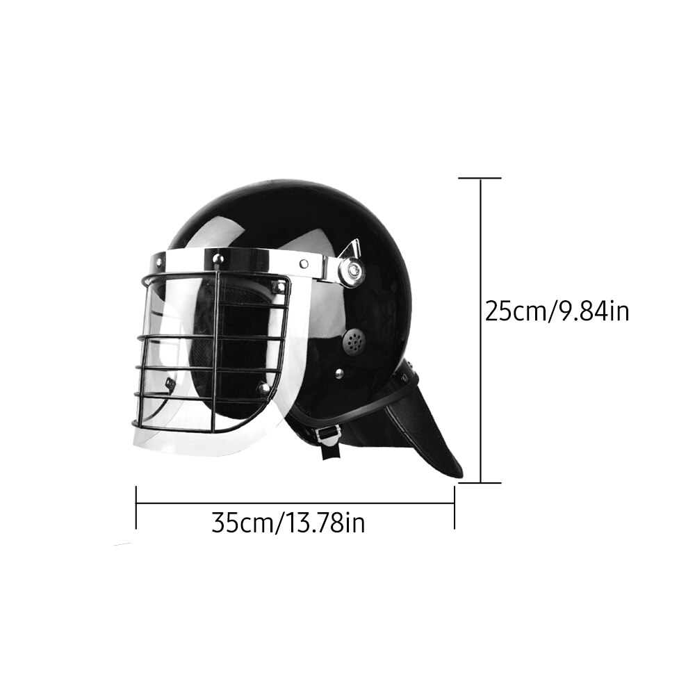 Anti Riot Helmet Clear Face Shield Metal Net Impact &amp;Penetration Resistant Safety Riot Helmets for School Public Security Patrol