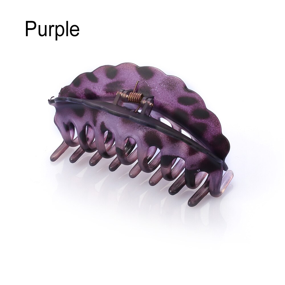 1pc Barrette Crab Clamp Clips Girls Hair Updo Hairpin Hairdress Styling Tool Women Hair Claw Banana Hair Clips: purple