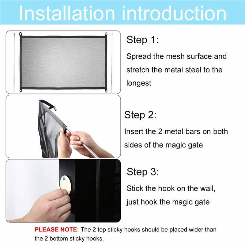 Magic Dog Gate Ingenious Mesh Dog Fence For Indoor and Outdoor Safe Pet Dog gate Safety Enclosure Pet supplies