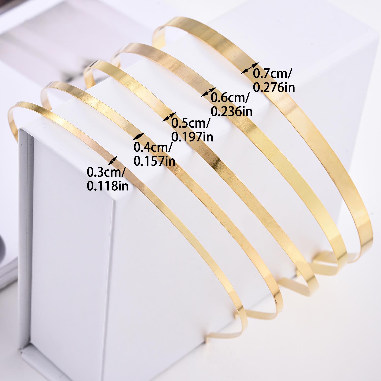 Edelstahl Stirnbänder Glatte Metall Haar Hoop Allgleiches Haarband Für Frauen Mädchen Gold Splitter Schwarz Haar Zubehör Kopfbedeckung
