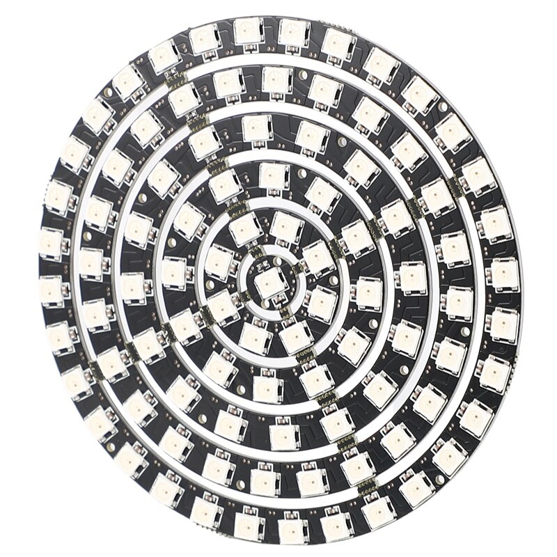 WS2812 SK6812 Radius 110mm LED Ring 5050 DC5V DIY LED Ring Built-In RGB Addressable LED Ring 93 Bits LEDs: Default Title