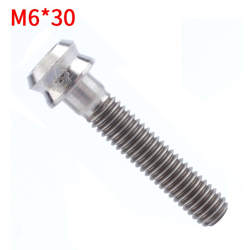 Muqzi pyörän haarukka kuulokkeen suojus titaaniruuvi  m6*30 m6*35mm varren yläkannen pultti 4 väriä mtb maantiepyörän osien tarvikkeet: M6-30 titaani väri