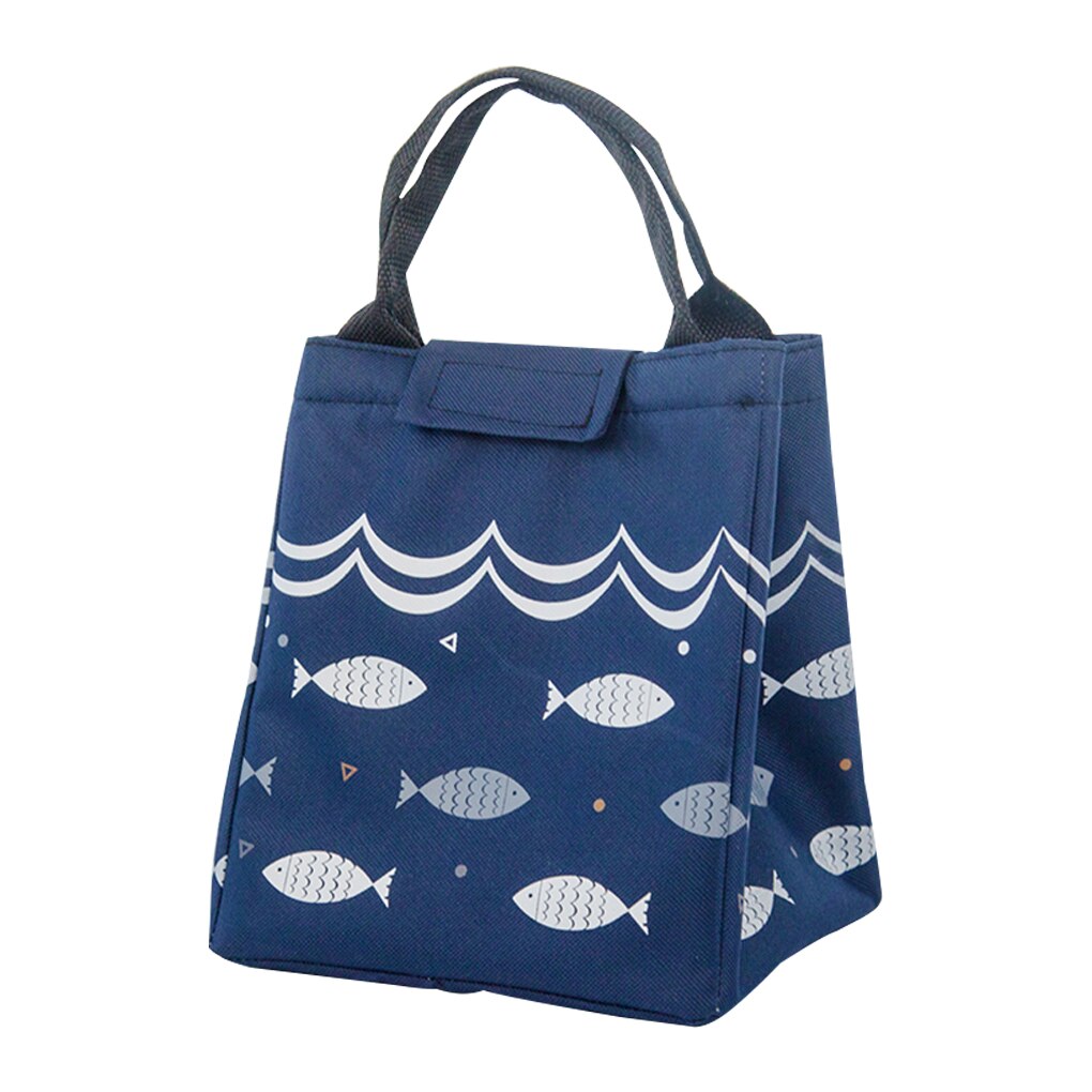 Moda przenośna termiczna torba na obiad jedzenie świeże etui biuro piknik drzemkaój izolacja od zimna organizator Tote akcesoria dostawa: niebieski