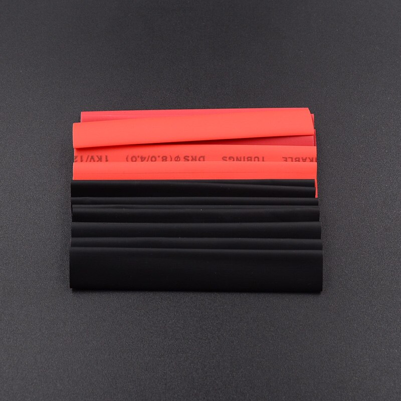 Assortiment de tubes thermorétractables, noir et rouge, 150 pièces, gaine thermorétractable pour câbles de voiture