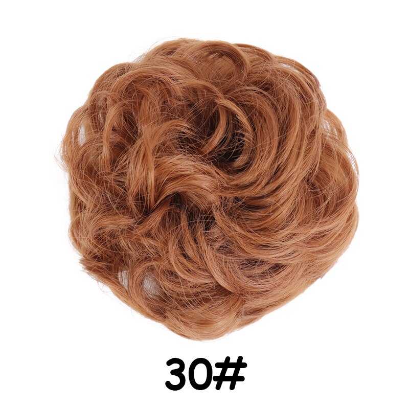 Xuanguang lockig bulle bär gummiband syntetisk peruk syntetisk bulle munk peruk chignon: 30