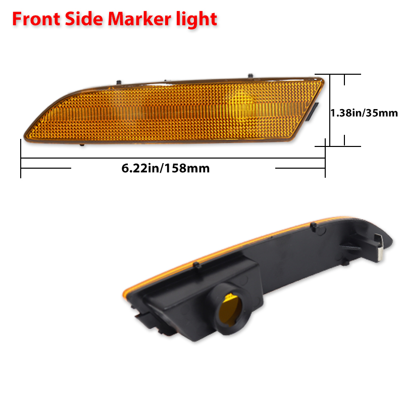 iJDM Front ＆ Rear Bumper Side Marker Lamps Housings For Chrysler Crossfire Coupe/Convertible Turn Signal Light,Parking Light