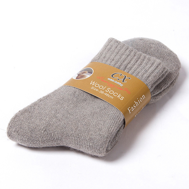 1 par de calcetines cálidos de invierno para mujer, calcetines de lana merina para hombre, súper gruesos, sólidos contra el frío, calcetines gruesos de felpa térmica para nieve: Azul