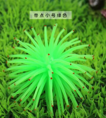 Gesimuleerde Zee-egel Silicone Aquarium Fish Tank Kunstmatige Coral Plant Onderwater Ornament Decor: 6 / S about 7cm