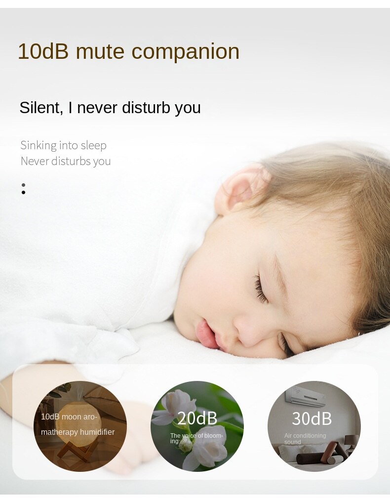 880ML Moon Lamp Ultrasound Air Humidifier Essential Oils Office Desktop Air Purifier Purification Vapor Nightlight Evaporators