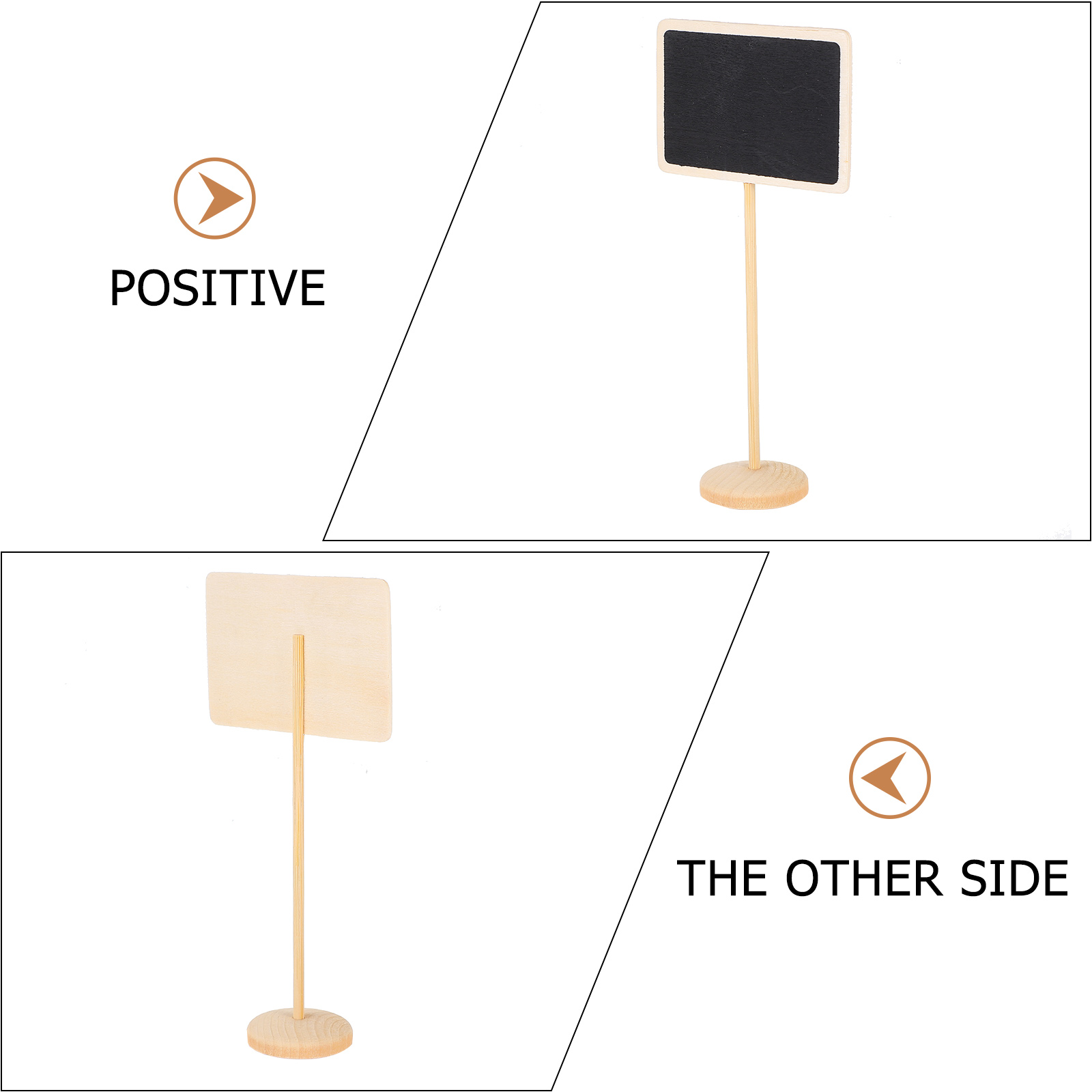 10 Pcs Mini Chalkboard Sign Mini Chalkboard Sign Small Blackboards Wooden Message Board Presentation Supplies Blackboard Display