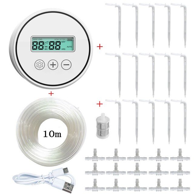 Garden Watering Device Garden Irrigation Controller System Lazy Plant Waterer Automatic Garden Water Timer Home Garden Tools: White