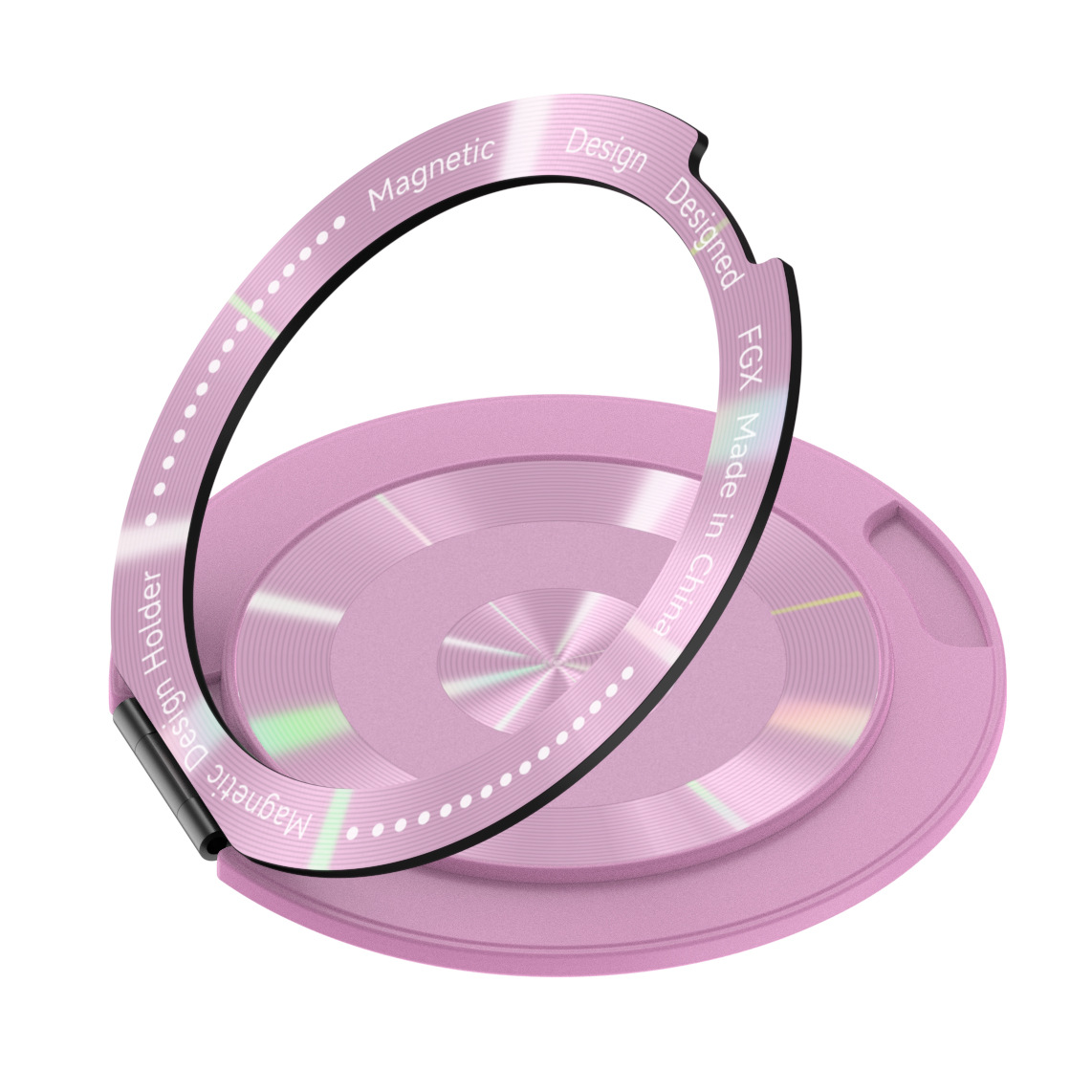 Ultra-thin 360 rotating mobile phone holder paste-type lazy universal desktop ring magnetic back sticker: green