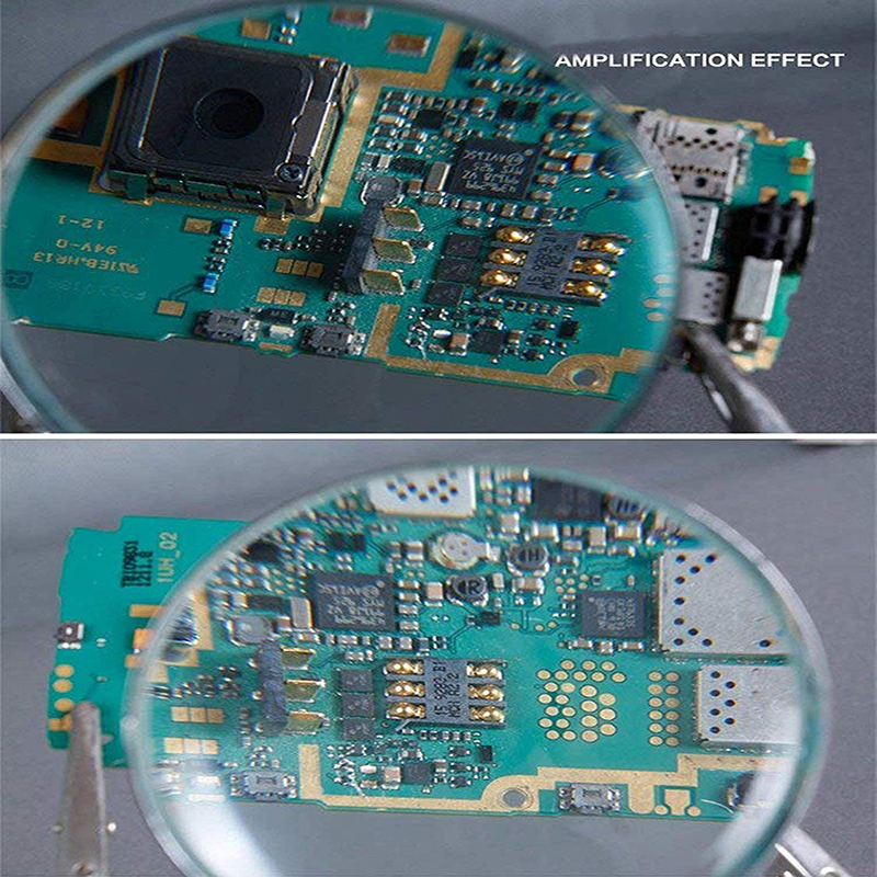Easy-carrying Helping Third Hand Tool Soldering Stand with 5X Magnifying Glass 2 Alligator Clips 360 Degree Rotating Adjustable