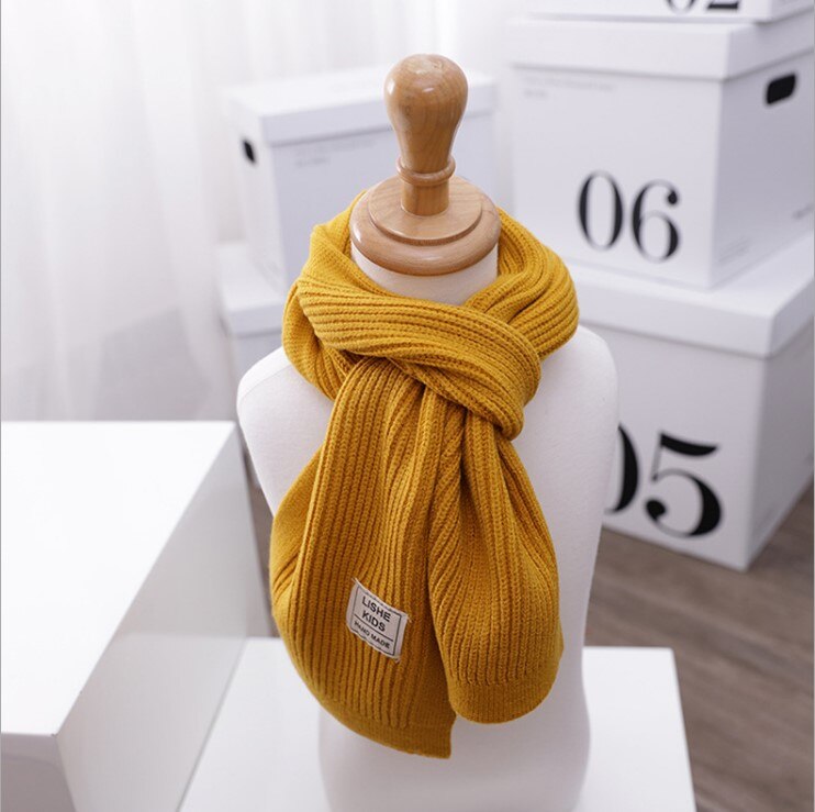 freundlicher schal Baby jungen und mädchen lange schal freundlicher gestrickte Winter warme schals halstuch шарф детский: orange