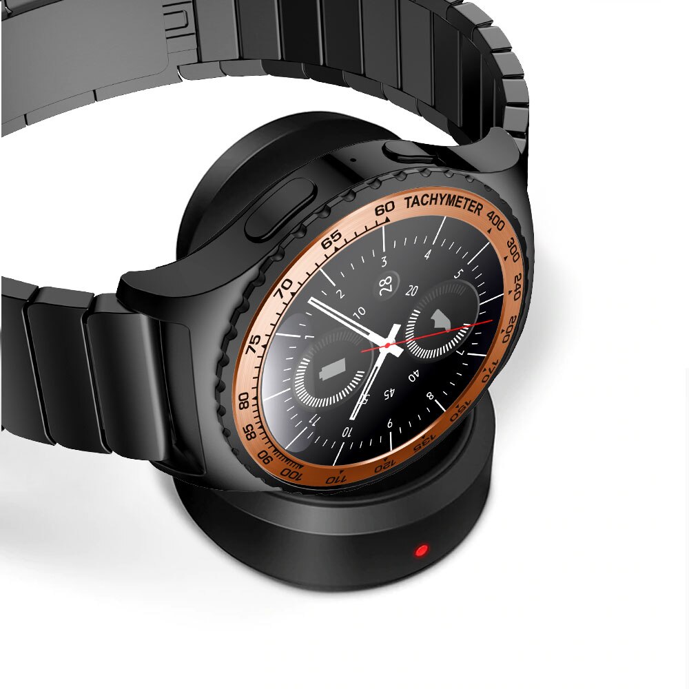 Funda para Samsung Gear S2 SM-R720 Sport Galaxy de 42mm, cubierta de protección adhesiva con anillo y bisel