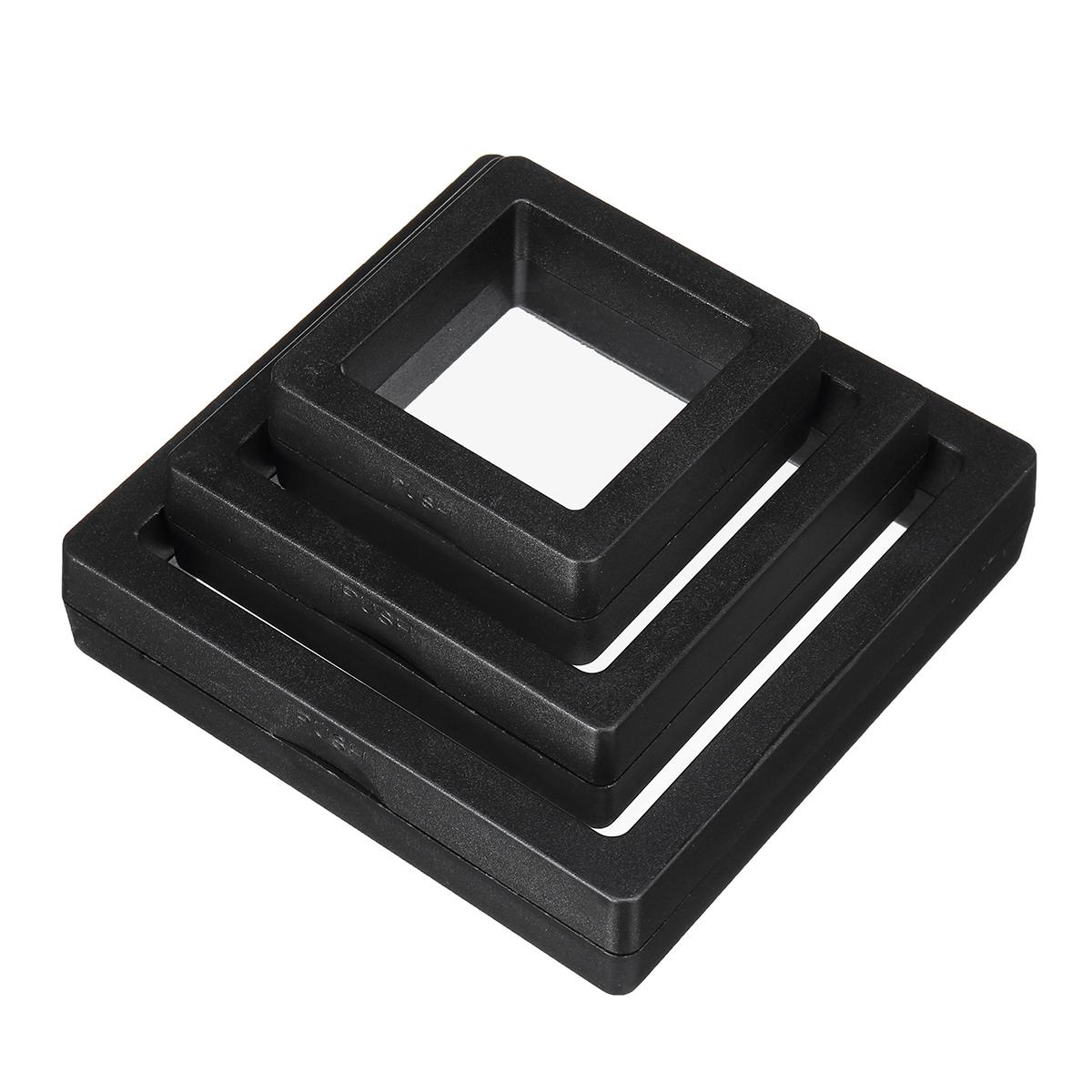 Suspended Floating Display Case 3D Floating Picture Frame Shadow Box Jewelry Display Stand Ring Membrane Stand Pendant Holder: 50x50 / black