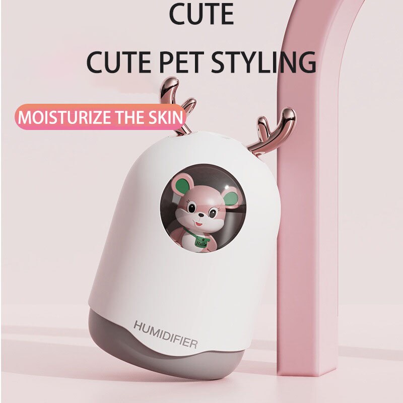 USB portatile nebulizzatore freddo aromaterapia diffusore di olio essenziale umidificazione muta Mini umidificatore luce notturna 360ml