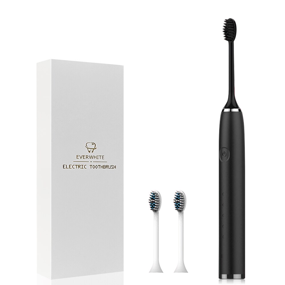 ZS-cepillo de dientes eléctrico sónico para adultos, dispositivo IPX7 recargable por USB, lavable, 5 modos, cuidado de las encías, con 8 cabezales de repuesto: A4O104-1
