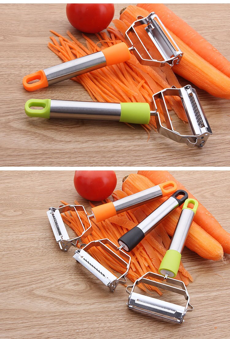 1 PC multifunción de acero inoxidable Julienne pelador de verduras doble rallador de cepillado accesorios de cocina herramienta de cocina KX 250