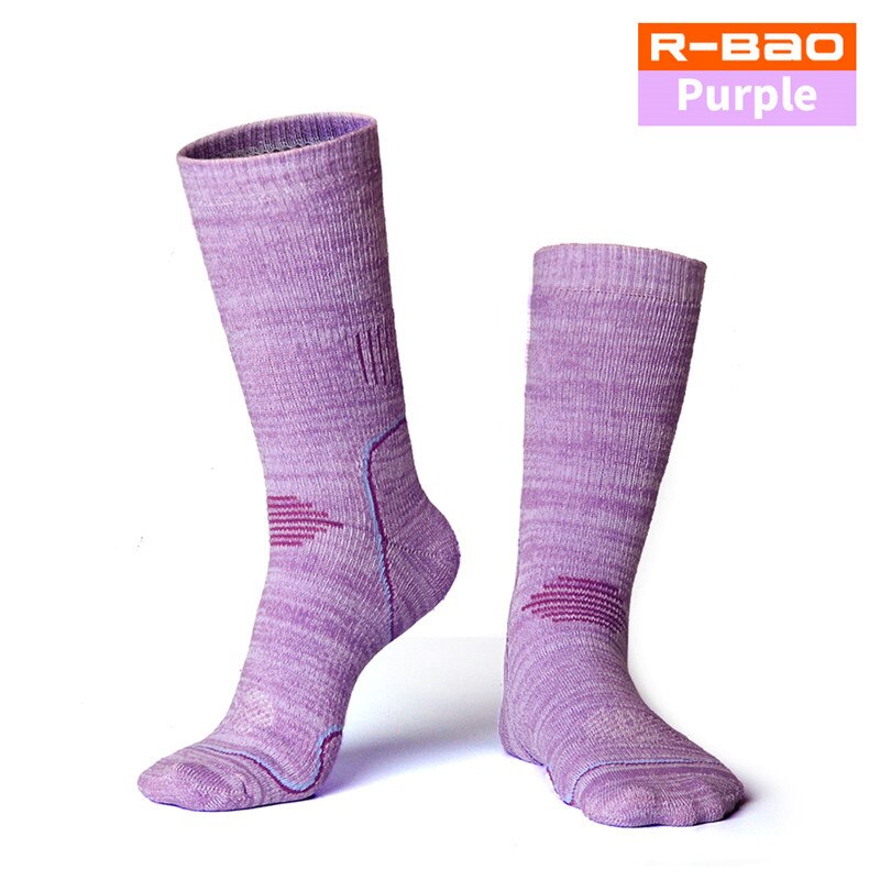 R-BAO Warm Sports Socks Men Thickening Alaska Terry Thermo Sock Skiing Outdoor Thermal Sock High Warmth Snow Hiking Sport: Dark Grey / M