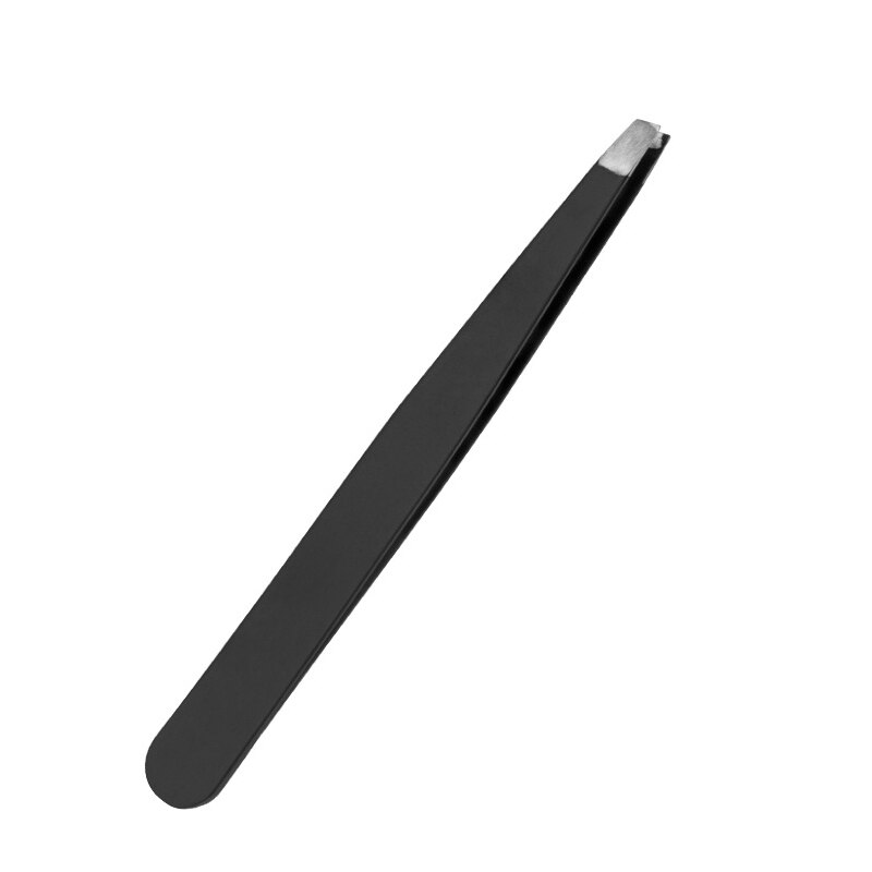 Wenkbrauw Pincet Schuine Rvs Ontharing Wenkbrauw Knijpen Tang Comedondrukker Multifunctionele Makeup Tools: Black