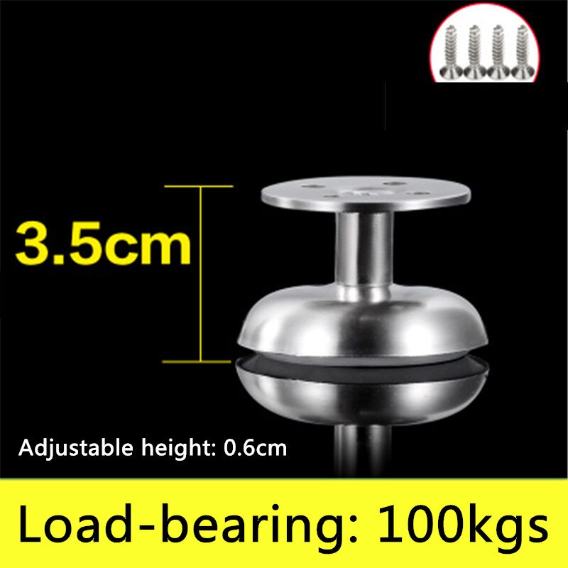 3.5cm-30cm Height Adjustable Furniture Legs Feet Cabinet Legs Stainless Steel Table Sofa Metal Foot With Screws: 3.5cm